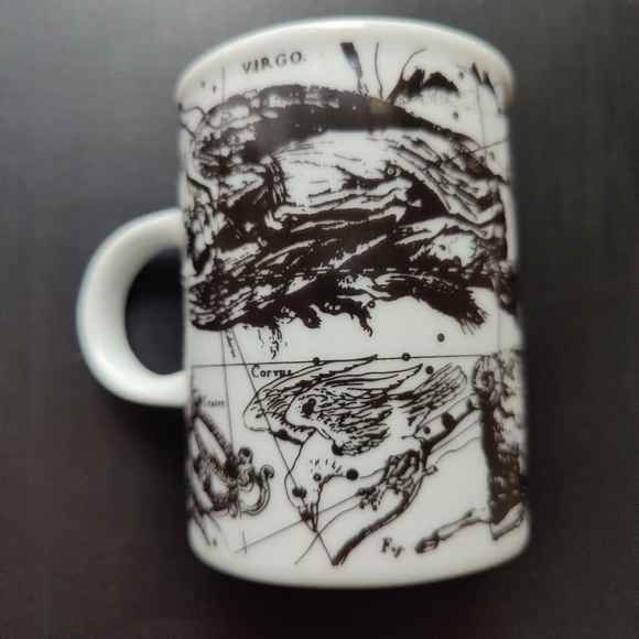 Danesco zodiac theme ♈♉♊♋♑ coffee mug | be&w illustration 🖤🤍 - Picture 6 of 14